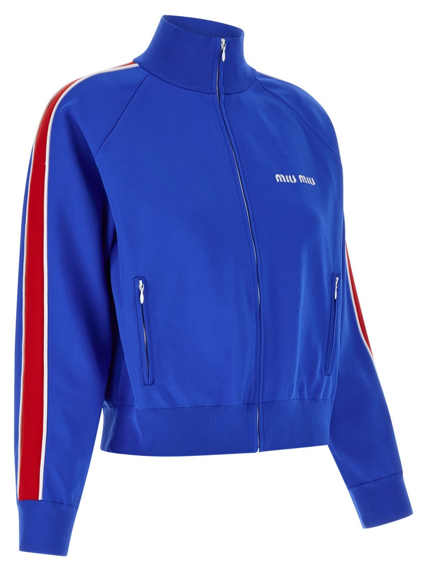 Miu Miu Logo Embroidery Sweatshirt