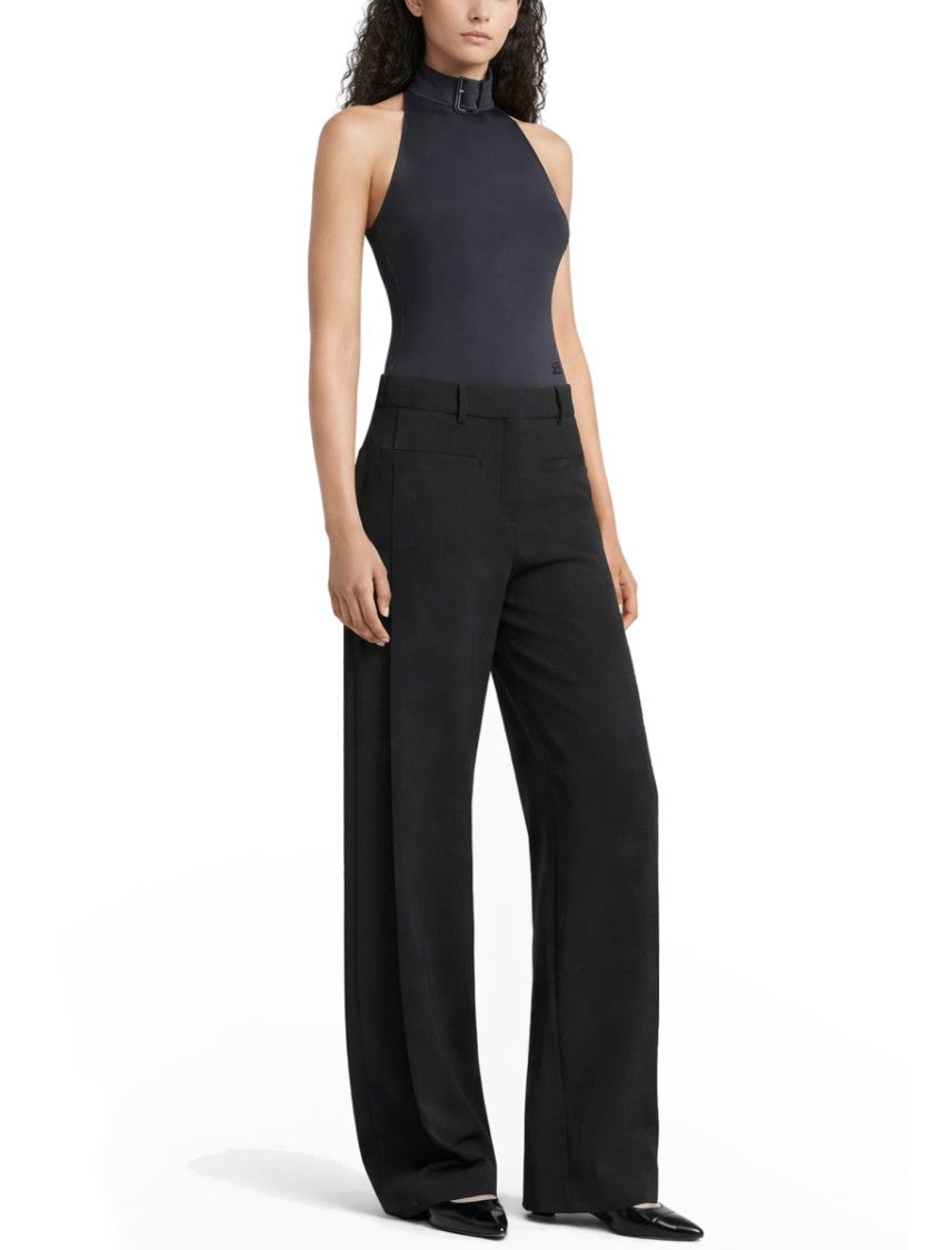 Courrèges Heritage High Waist Volume Silhouette Polyester Wide-Leg Pants