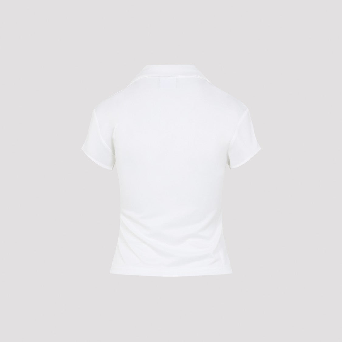 Courrèges Heritage White Cropped Polo