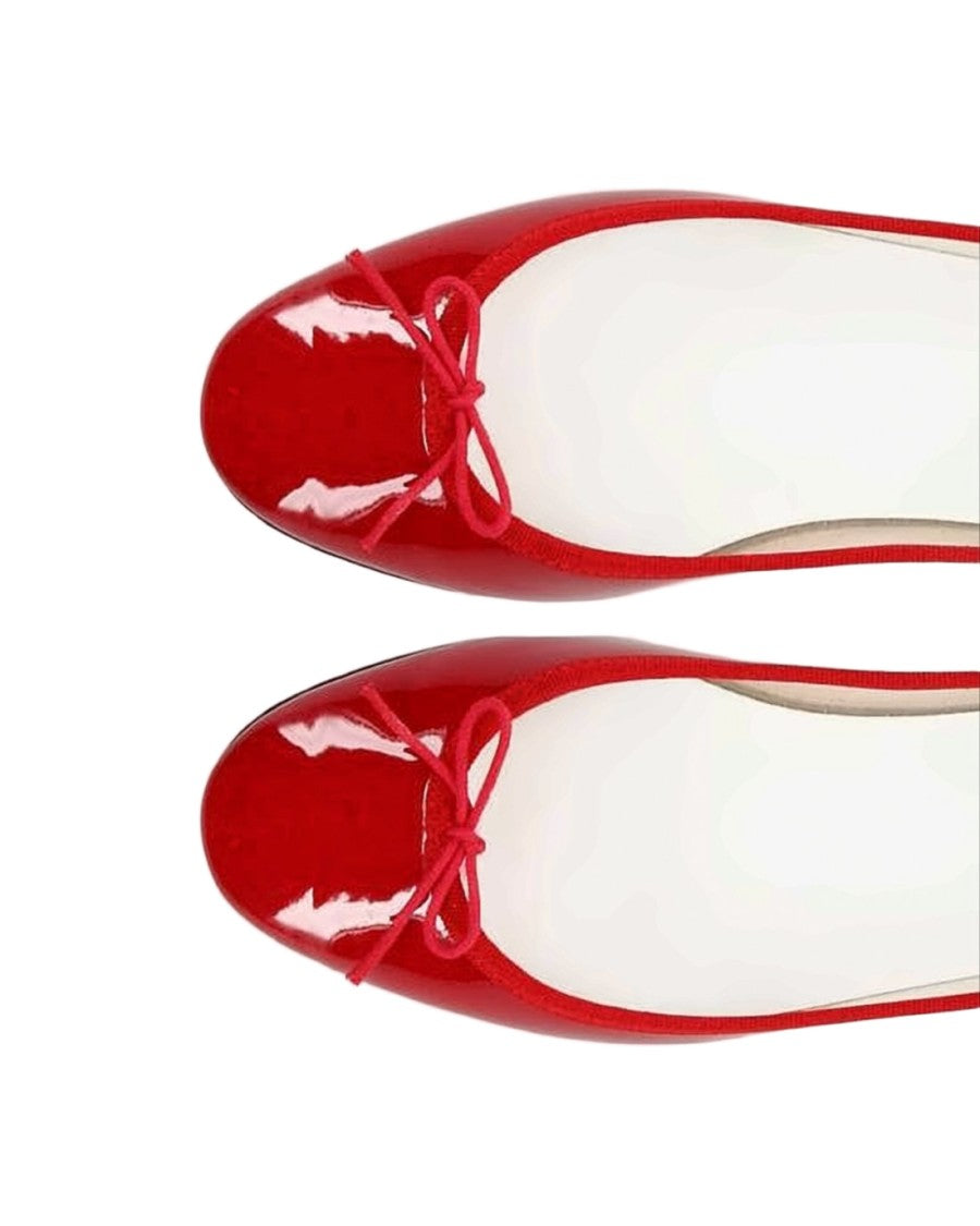 Repetto Glossy Red Leather Ballet Flats