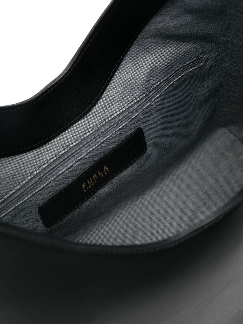 Furla Black Calf Leather Shoulder Bag