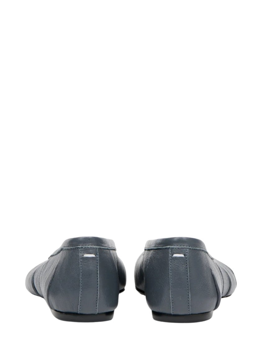 Maison Margiela Grey Split-Toe Leather Flats