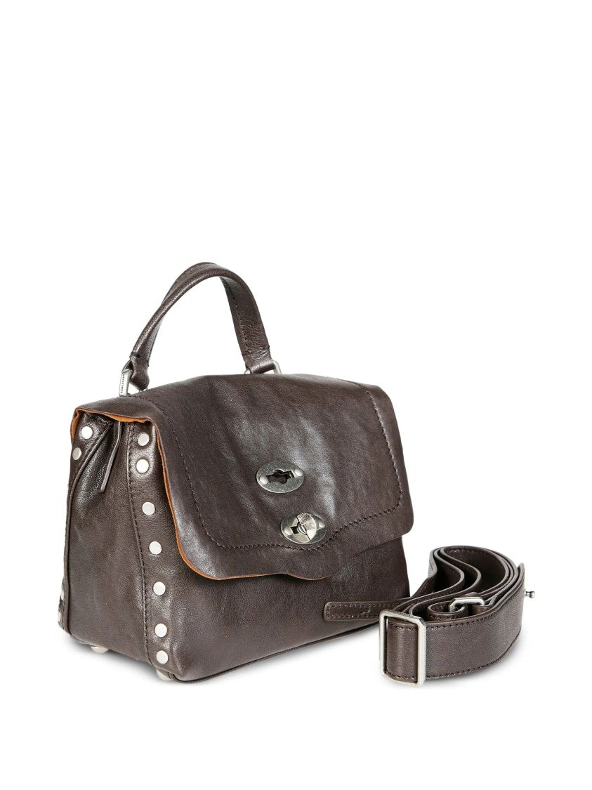 Zanellato Brown Postina Tabacco Structured Leather Handbag