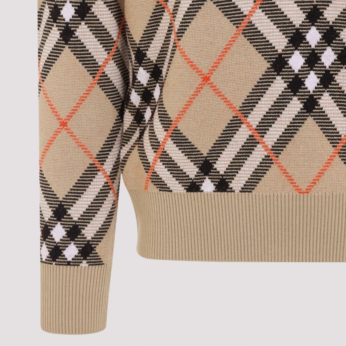 Burberry Argyle Patterned Sweater