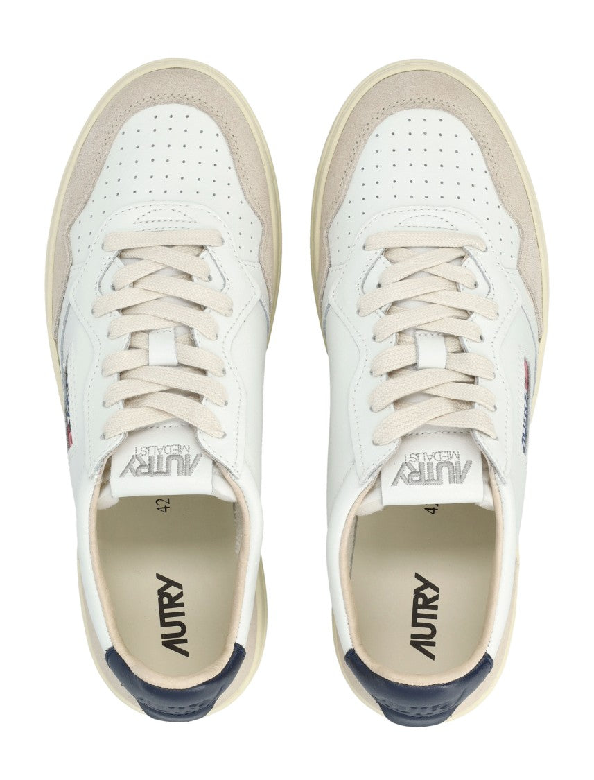 Autry Medalist Retro Suede Accent Tennis Sneakers