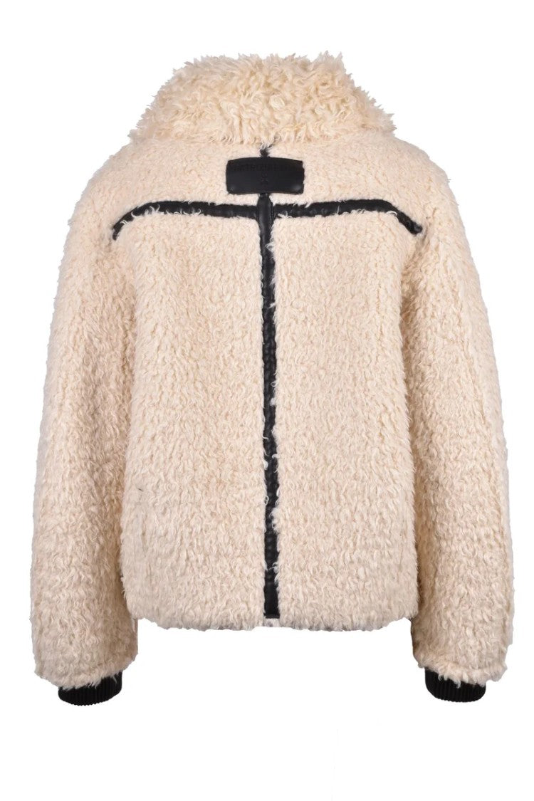 Patrizia Pepe Teddy Jacket - White/Black