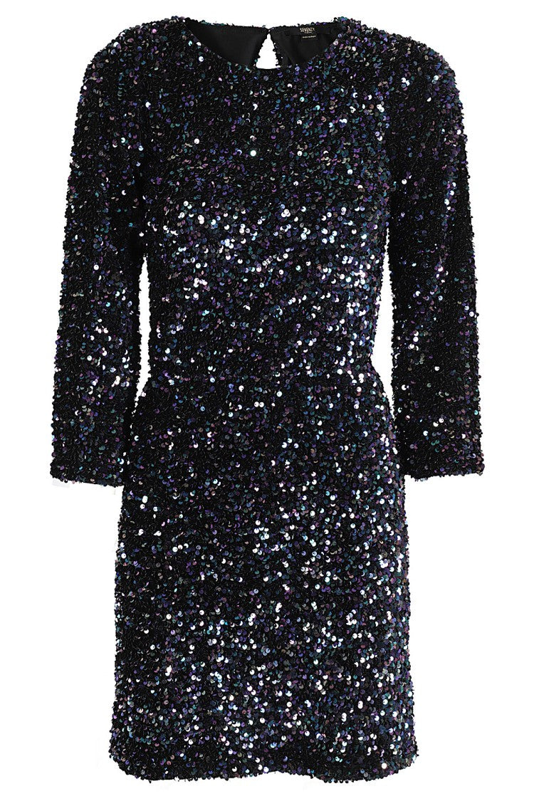 Seventy Multicolor Jersey Dress With Sequin Appliqué