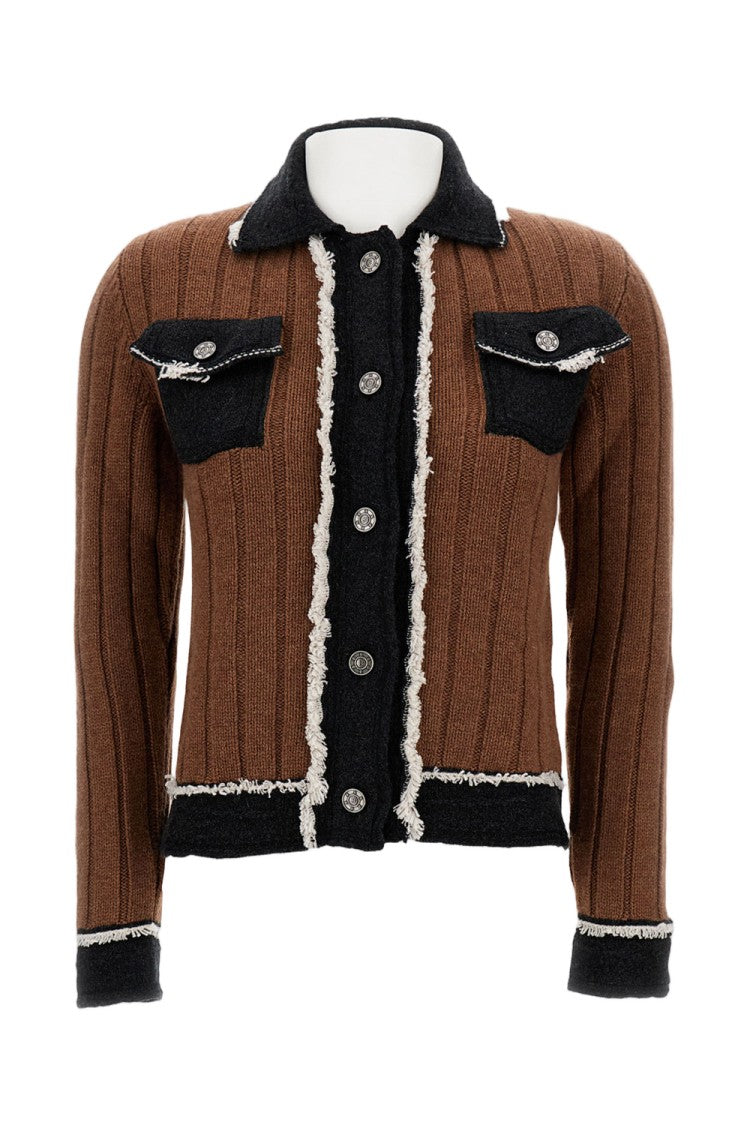 Barrie Cotton And Wool Blend Hybrid Denim Jacket