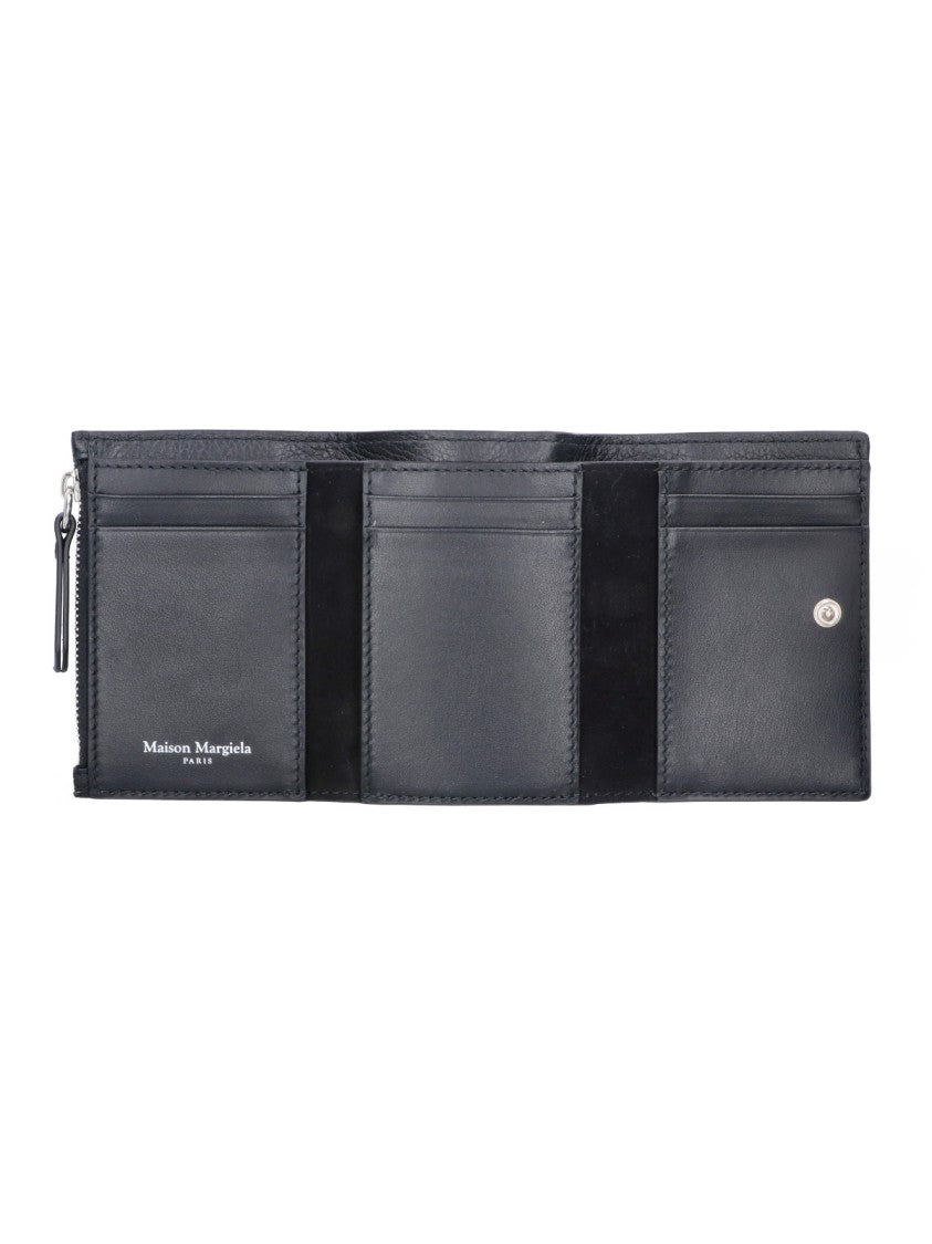 Maison Margiela Black Four Stitches Leather Wallet