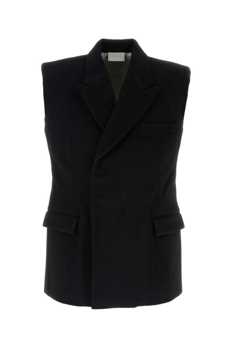 Vtmnts Black Wool Sleeveless Blazer