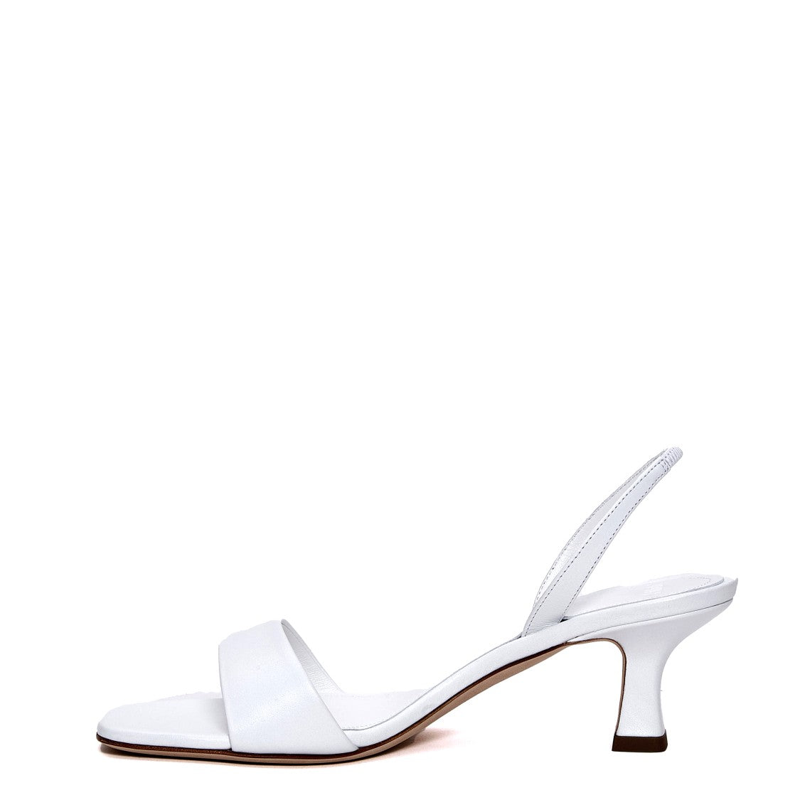 3Juin White Sandal With Strap Heel 55 Mm