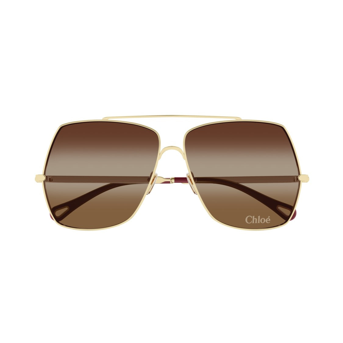 Chloé Metal Frame Sunglasses With Gold Finish