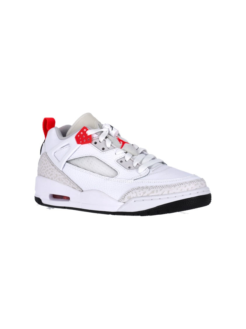 Nike White Jordan Spizike Low-Top Leather Sneakers