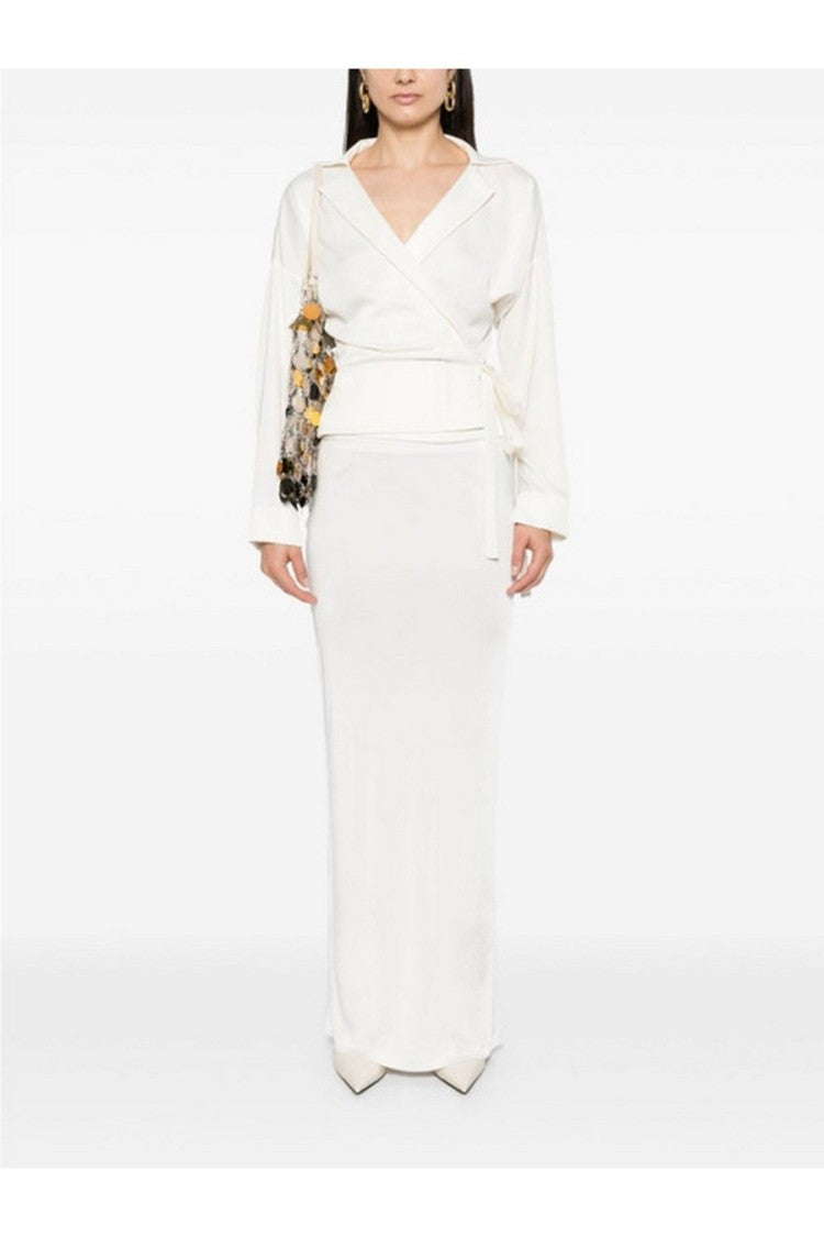 Philosophy Di Lorenzo Serafini Wrap Design Shirt With Deep V-Neckline