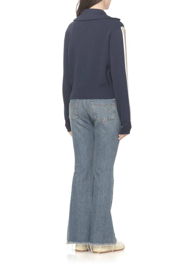 Autry Viscose Sweatshirt With Front Zip