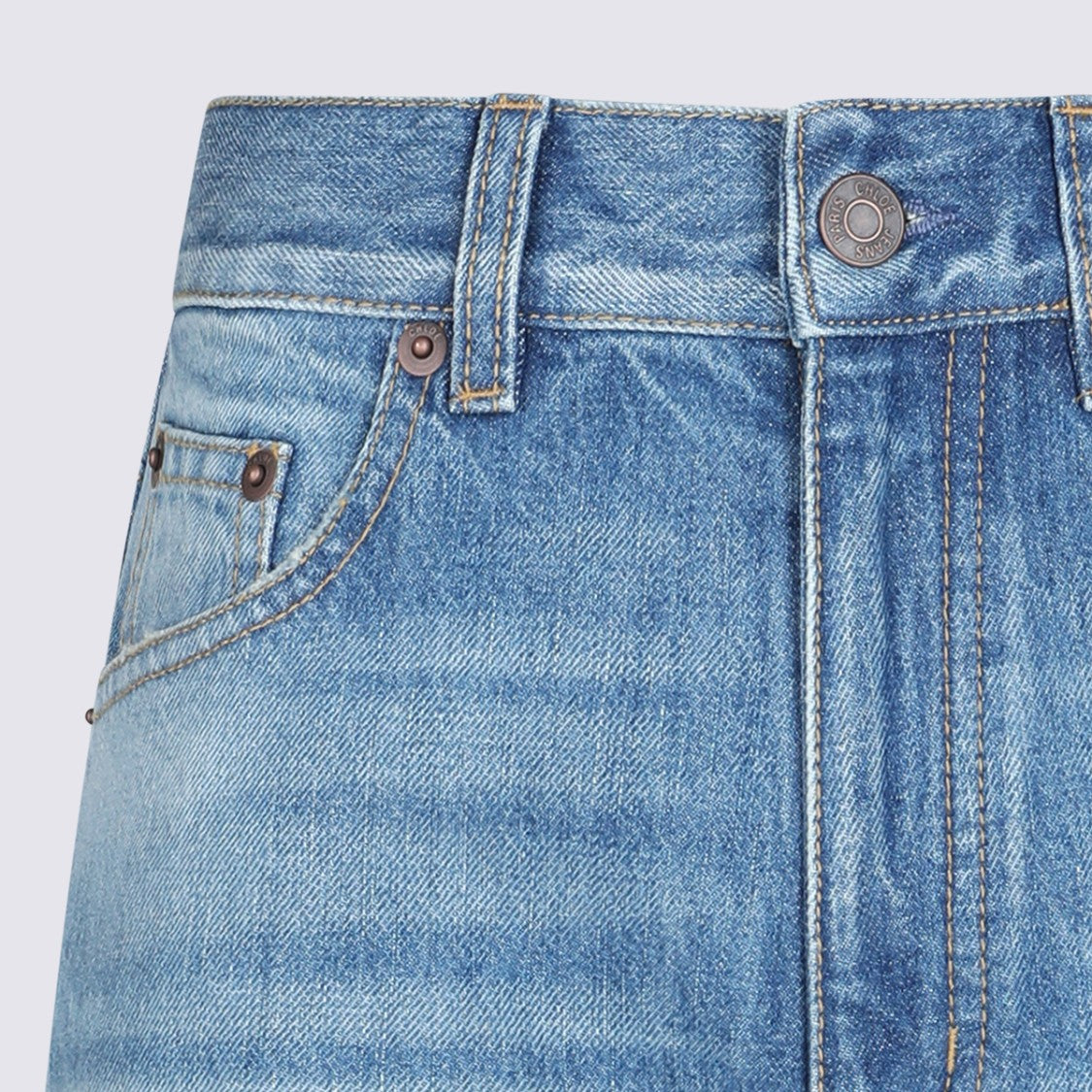 Chloé Light Blue Cotton Jeans
