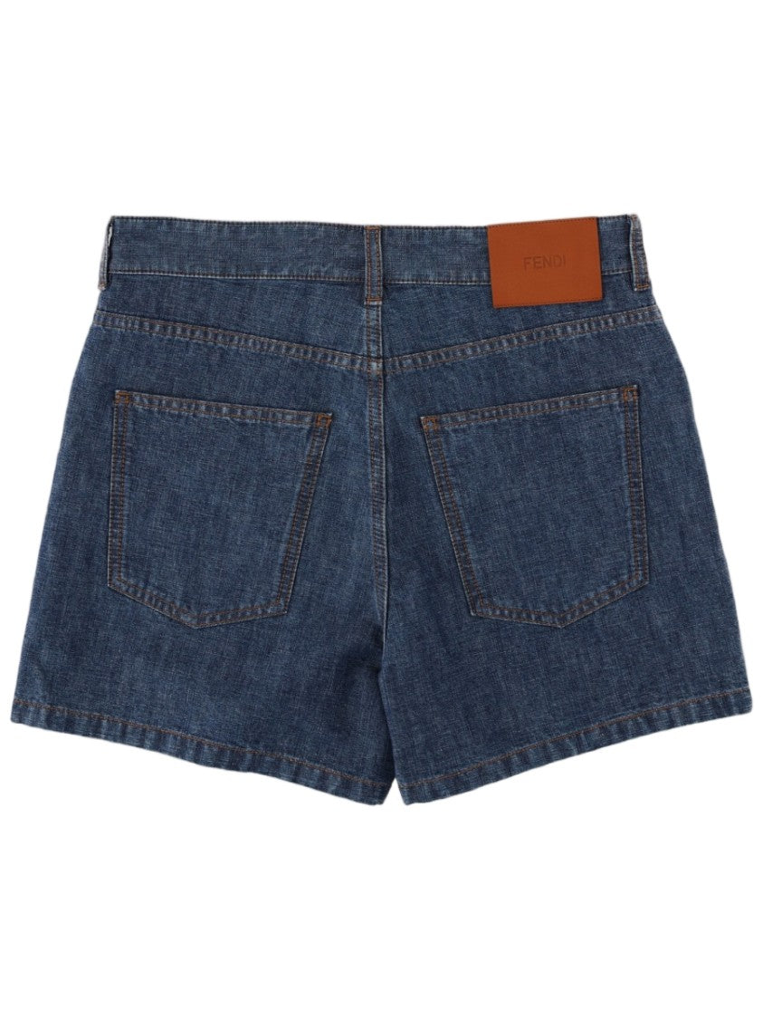 Fendi Denim Shorts With Classic Five-Pocket Design