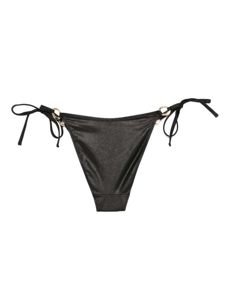 Agent Provocateur Black Axl Gold-Tone Chain Nylon Bikini Bottom
