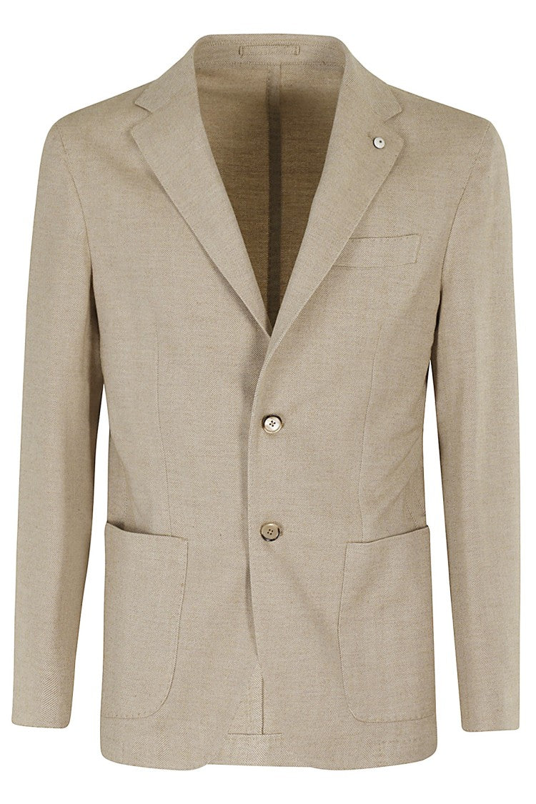 L.B.M. Cotton Cashmere Herringbone Jacket
