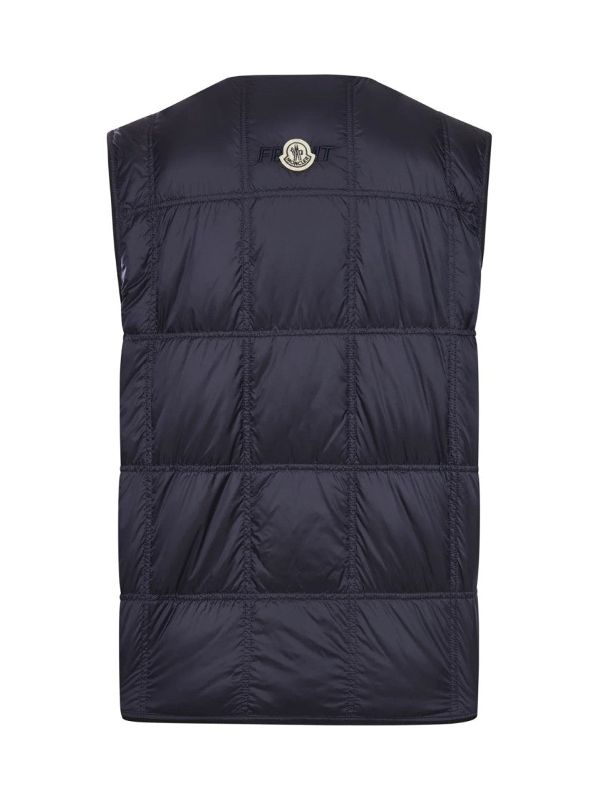 Moncler Quilted Navy Down Vest Jacke
