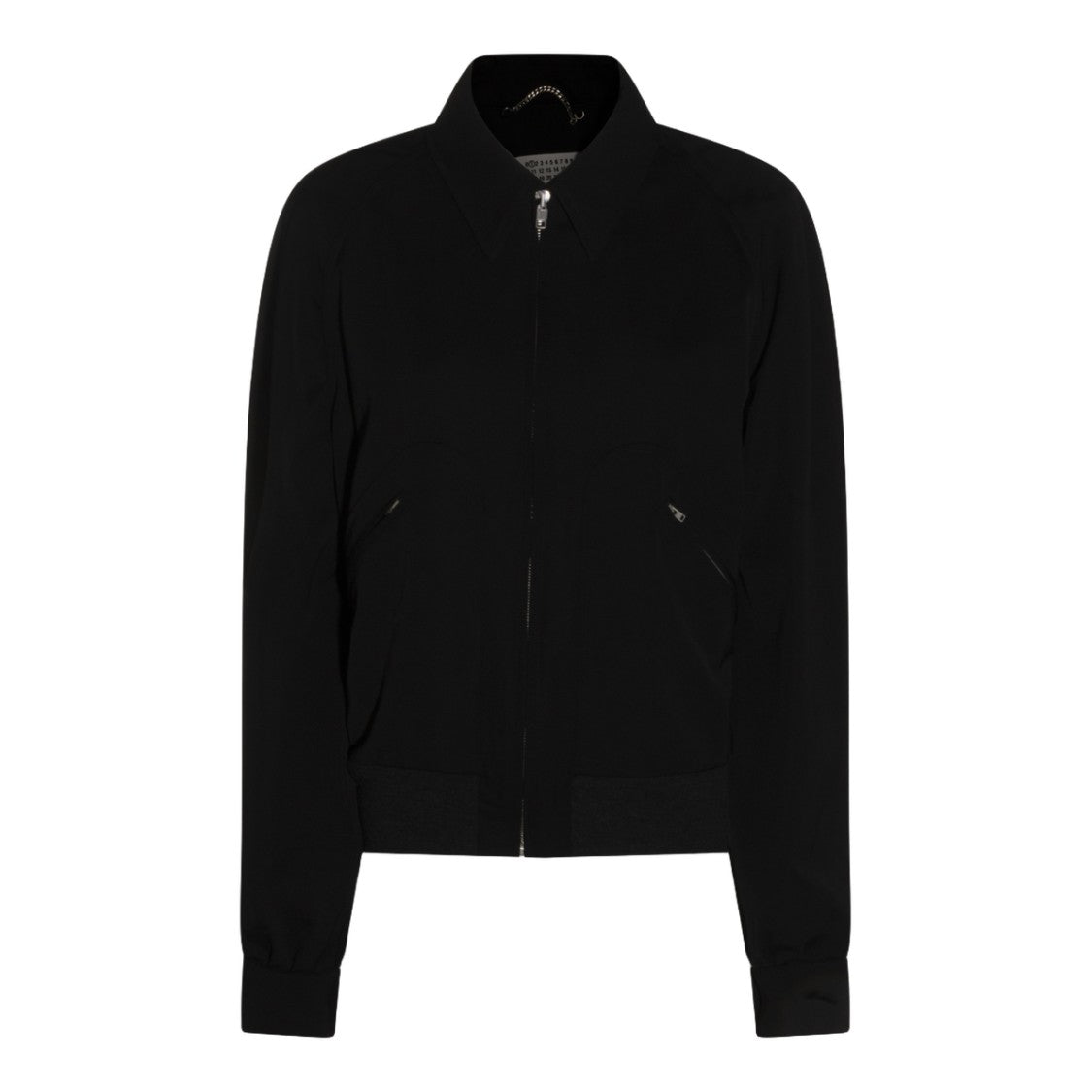 Maison Margiela Black Jacket With Ribbed Details