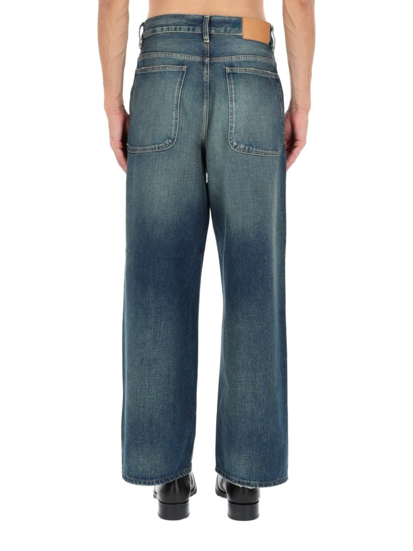 Sunflower Neutrals Faded Wash Super Wide Cotton Jeans