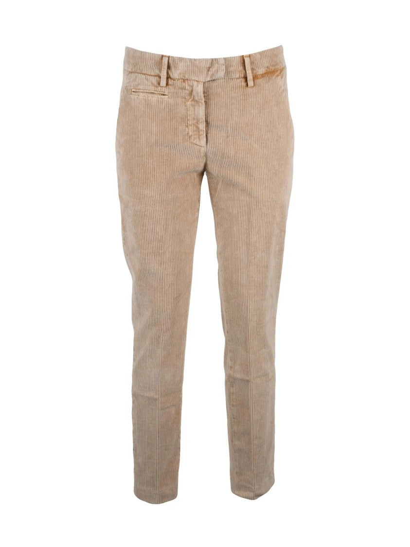 Dondup Beige Perfect Slim-Fit Corduroy Trousers