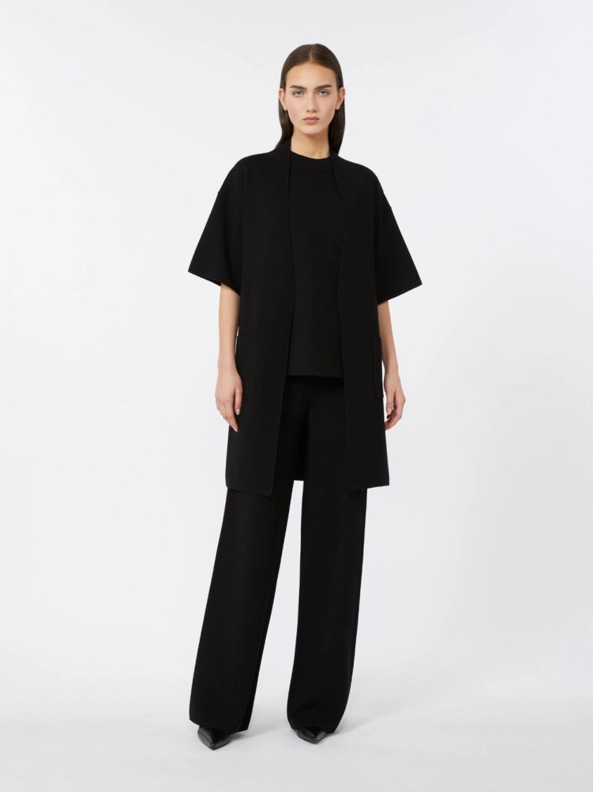 Max Mara Tailored Black Vest With V-Neckline