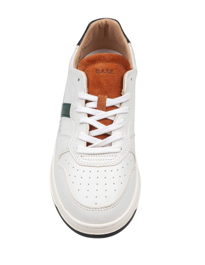 D.A.T.E Court Leather Sneakers In White