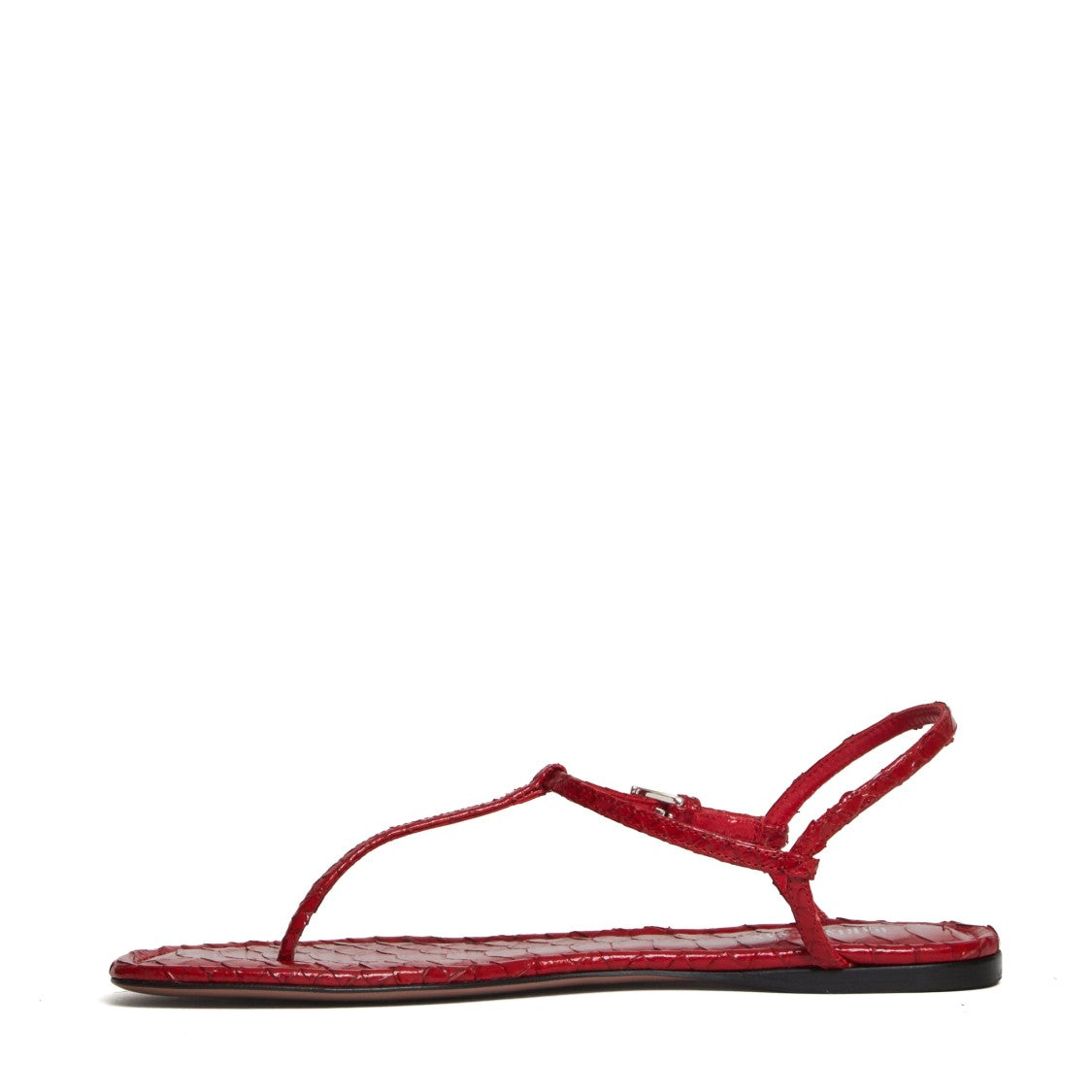 Paris Texas Montecarlo Mono Printed Python Flat Sandals