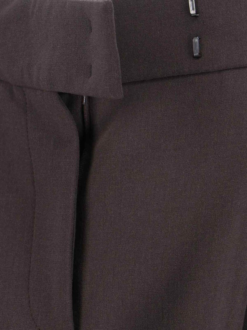 Giorgio Armani High-Waisted Tailored Pants With Pleated Front