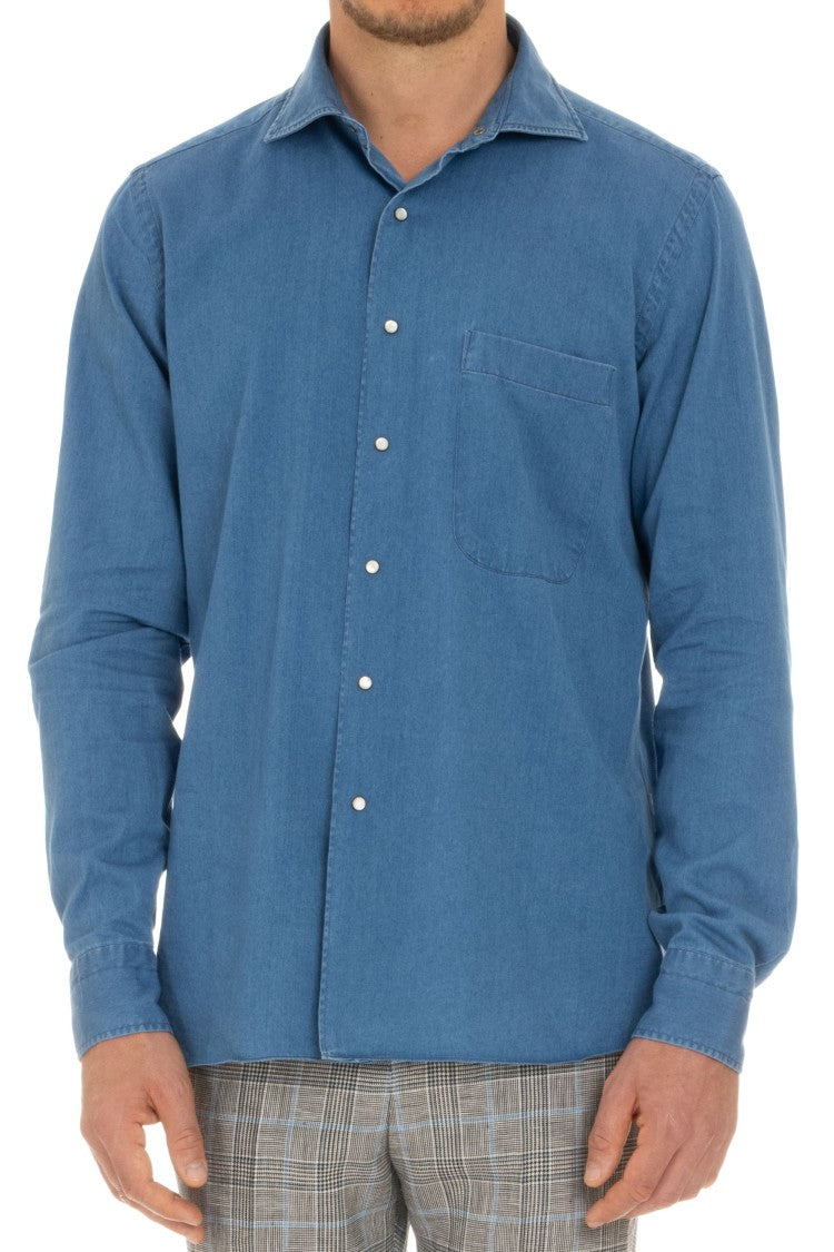 Borriello Denim Shirt With Press-Stud Buttons