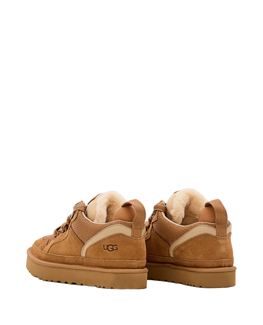 Ugg Brown Lowmel Suede Canvas Mesh Sneakers