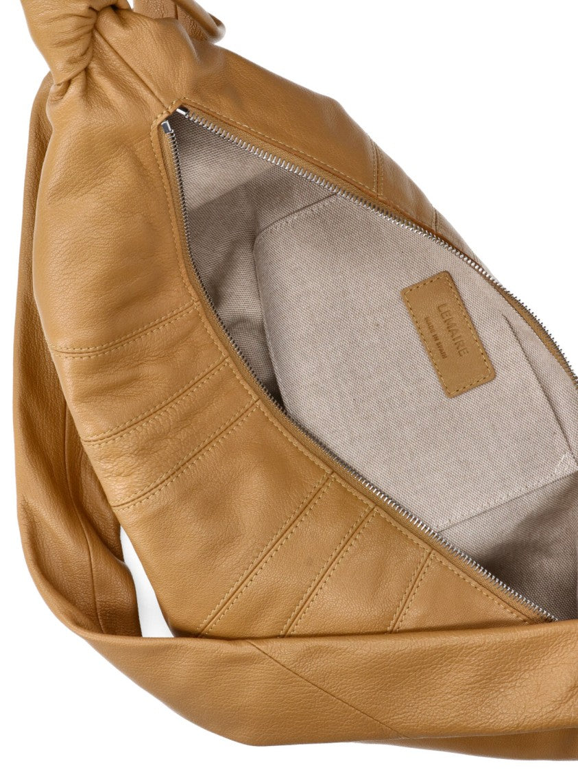 Lemaire Croissant Beige Medium Goatskin Shoulder Bag