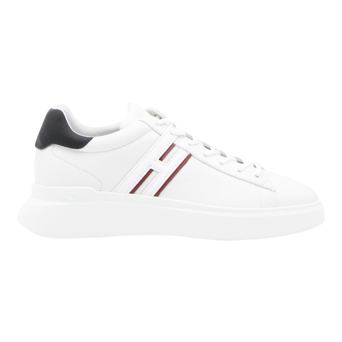 Hogan Chunky Sole Sneakers With Contrasting Burgundy Stripes