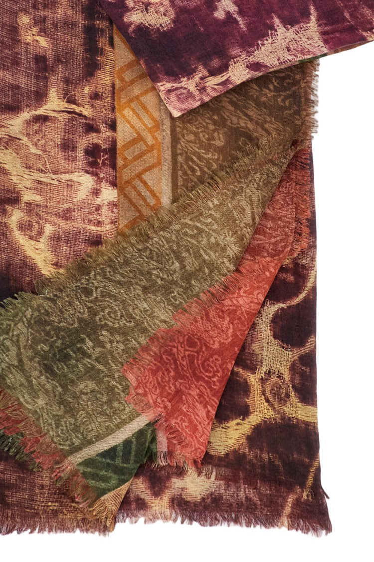Pierre-Louis Mascia Artistic Multicolour Scarf With Dynamic Pattern