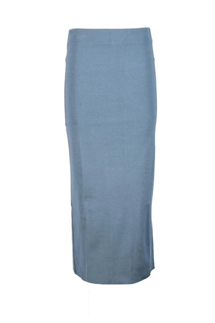 Fabiana Filippi Long Knit Skirt - Blue