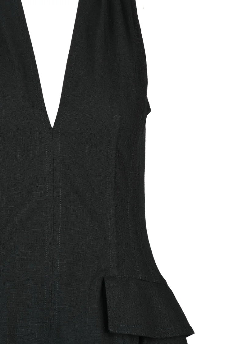 Bottega Veneta Long Canvas Dress - Black