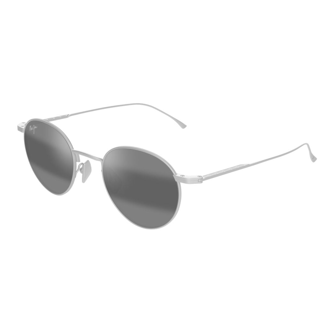 Maui Jim Kaapeha Minimalist Metal Frame Sunglasses With Round Lenses