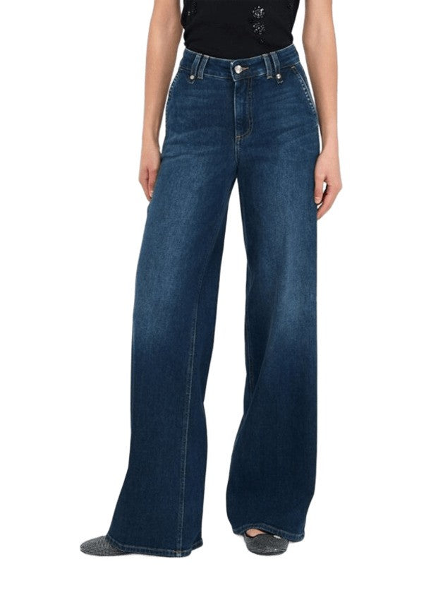 Liu Jo High-Waisted Light Blue Denim Flare Jeans
