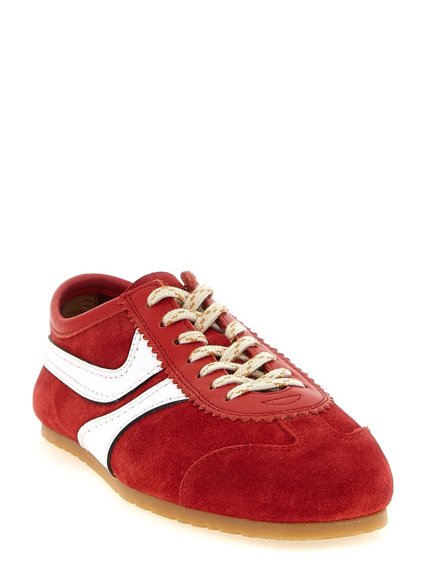 Dries Van Noten Rich Suede And Smooth Leather Sneakers