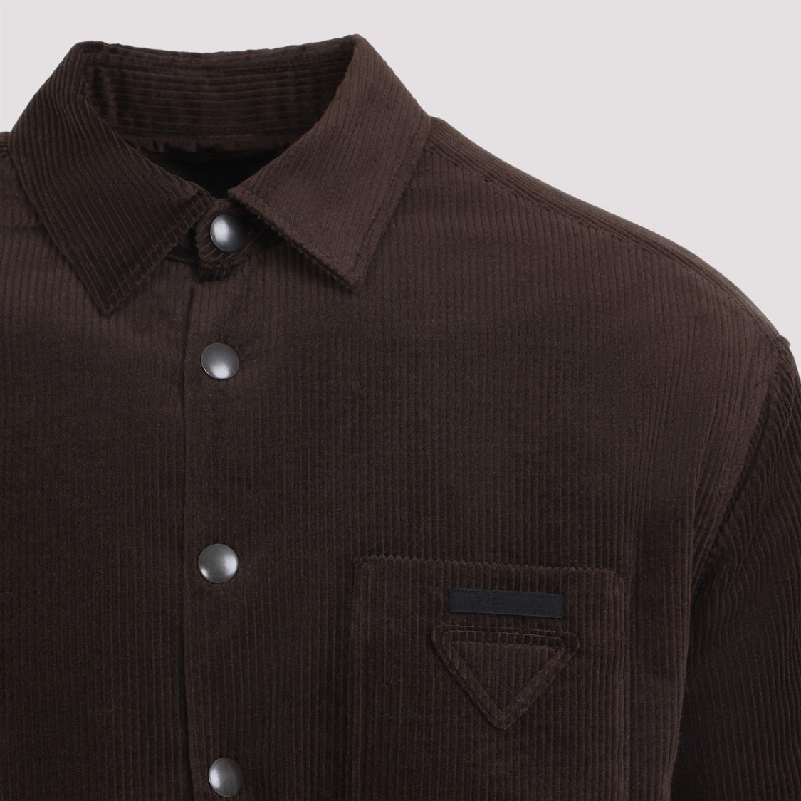 Prada Refined Dark Brown Corduroy Shirt