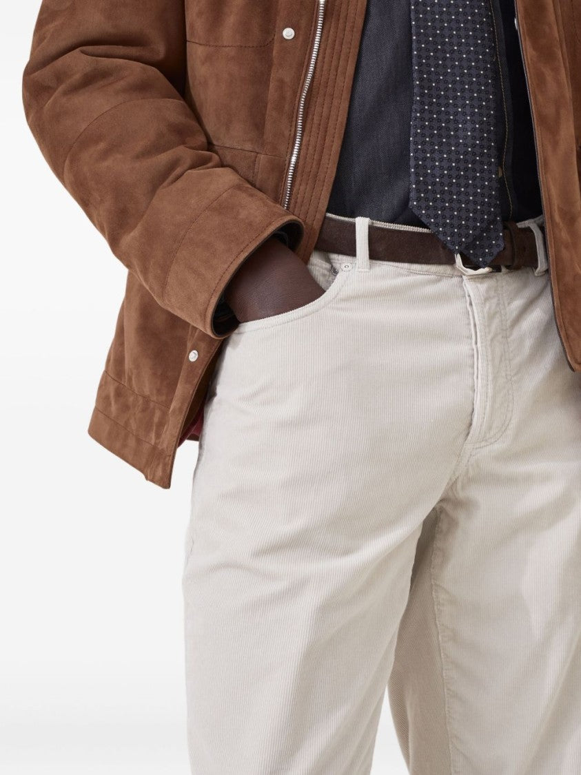 Brunello Cucinelli Tailored Light Grey Trousers