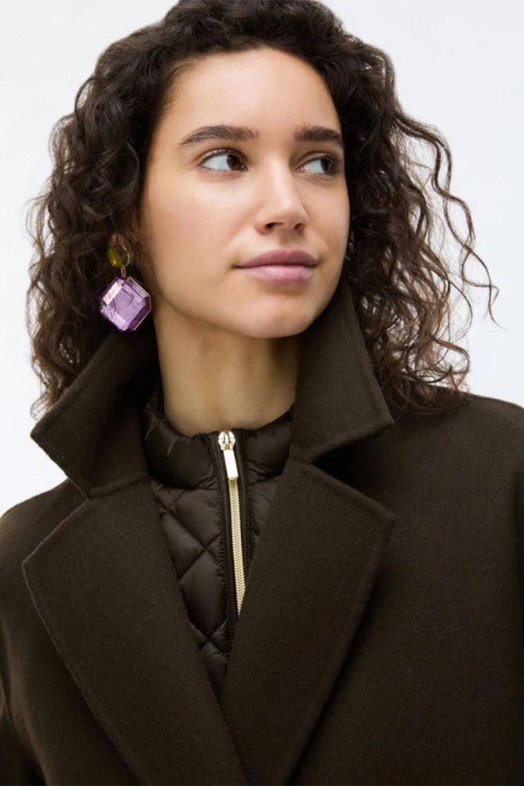 I Blues Dark Brown Short Double-Breasted Jacket