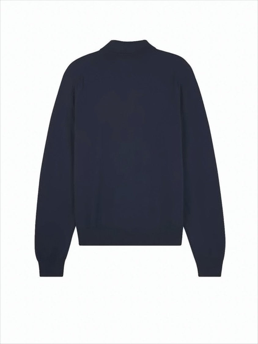 Maison Kitsuné Polo Collar Long-Sleeve Knit Sweater