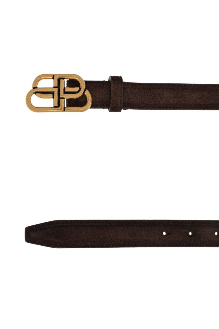 Balenciaga Brown Calf Leather Belt