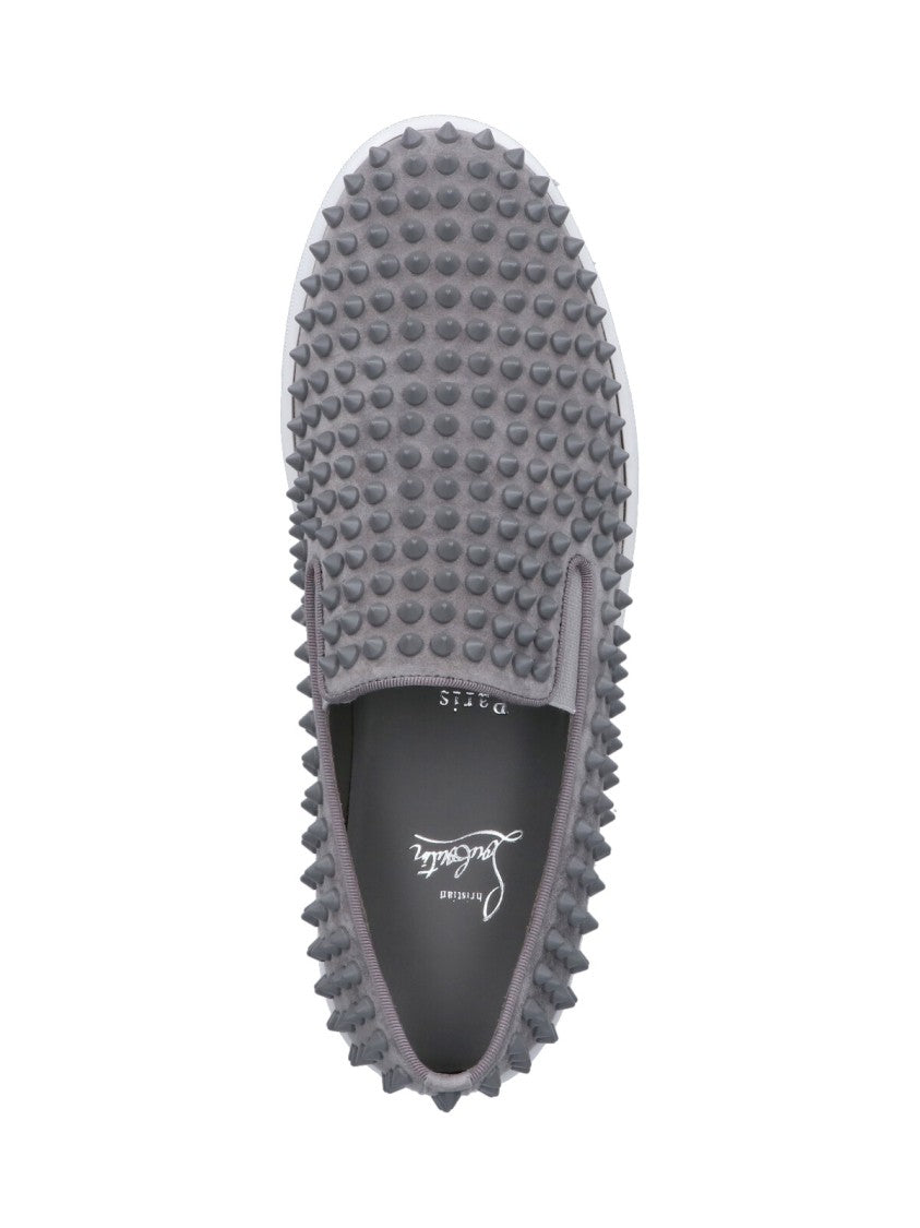 Christian Louboutin Spikeboat' Sneakers – Gray