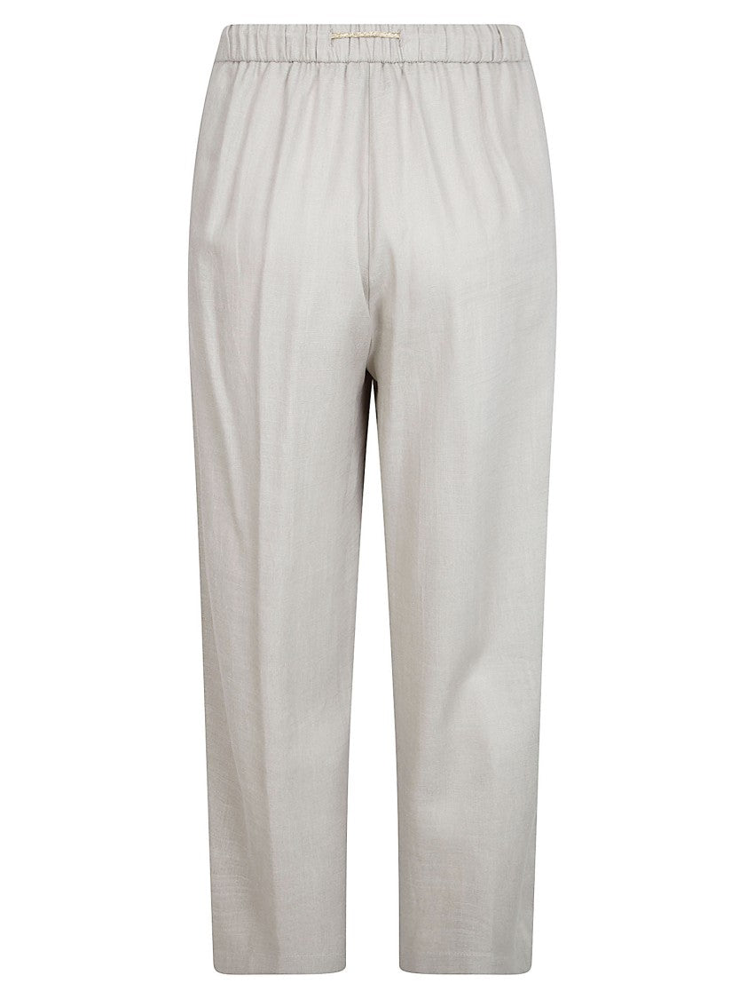 Herno Relaxed Fit Trousers With Tapered Leg And Drawstring Waistband