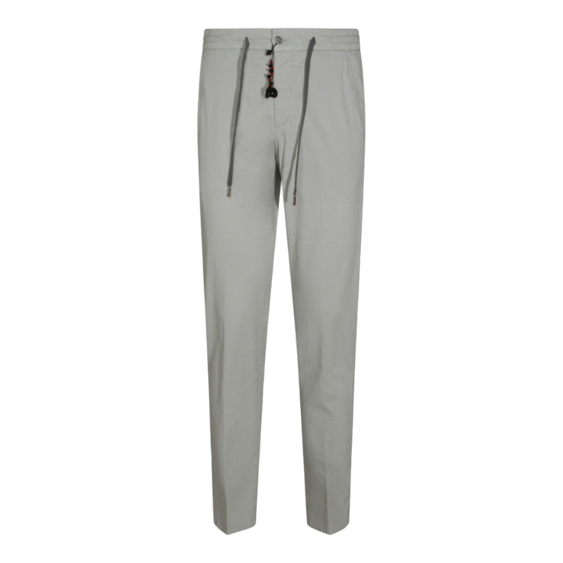 Marco Pescarolo Slim Tapered Trousers With Adjustable Waistband And Decorative Beads