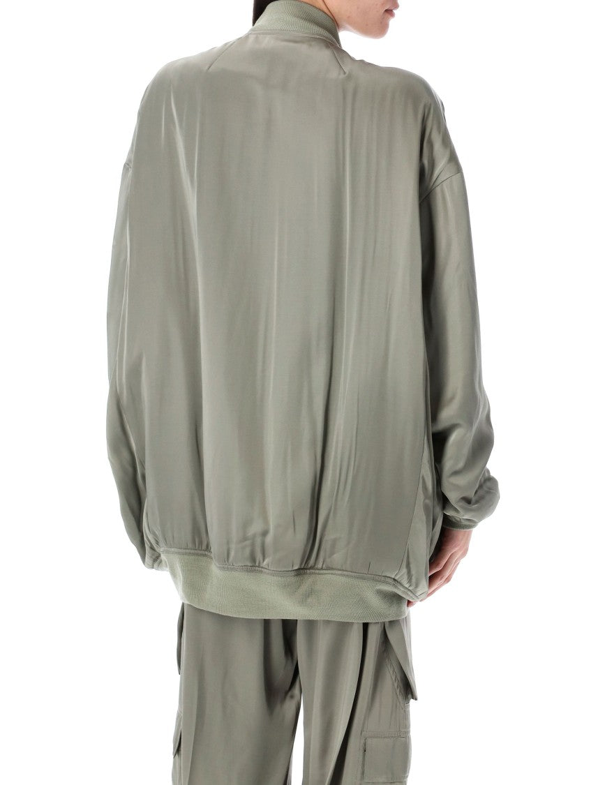 Rick Owens Oversized Peter Bomber Jacket With Smooth Finish